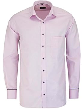 Eterna Herren Hemd Comfort Fit Kontrastknöpfe rosé extra langer Arm 68cm