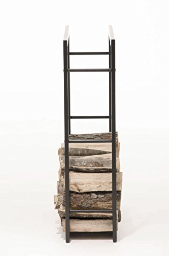 CLP Metall Kaminholzregal / Kaminholzständer KERI, Metall matt schwarz, bis zu 8 Größen wählbar 25 x 100 x 150 cm - 3