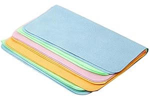 JUFUM Lot de 5 chiffons de nettoyage doux en peau de chamois pour nettoyer l'objectif de l'appareil photo