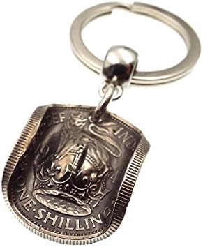Handcrafted 1948 English Shilling Stetson Cowboy Hat Coin Keyring 70th Birthday Gift