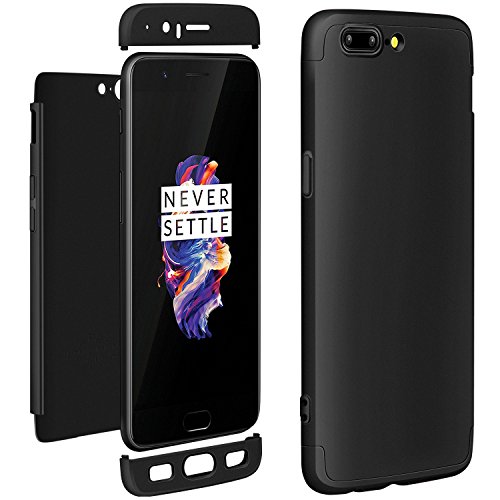 Funda OnePlus  5 Negro  ivencase Carcasa 3 en 1 Duro Tapa Anti-rasgu  os Mate PC Back Bumper Protector Anti-Scratch Integral Case Cover para OnePlus  5 5 5 