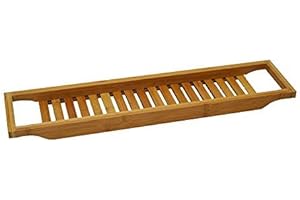 ‎DRULINE DRULINE Badewannenablage Holz - Badewannenbrett - Badewannentablett - Ablage - Bambus - B/T ca. 65 x 15 cm
