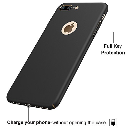 Negro Ultra-delgado Funda Case Cover y Protector de Pantalla Para Apple iPhone 7 Plus 5 5 pulgadas Vooway   MS70196
