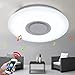 Produktbild 36W LED Deckenleuchte integrierte Bluetooth Musik moderne Deckenleuchte weiß Runde Acryl Deckenbeleuchtung für Schlafzimmer Wohnzimmer Esszimmer Ø40cm Dimmen 3000K-6000K [Energieeffizienzklasse A + +]