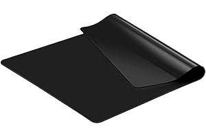 KITCHENRAKU KR Base de Silicona Antideslizante, Alfombrilla de Silicona, Resistente al Calor, Antiadherente, Reutilizable, Apta para Alimentos, Apta para lavavajillas (Negro, 50 x 70 cm)