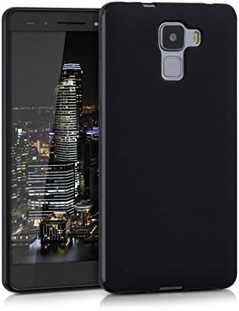 kwmobile TPU Silicone Case Compatible with Huawei Honor 7 / Honor 7 Premium - Soft Flexible Protective Phone Cover - Black Matte
