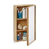 Für das Bad: Spiegelschrank für das Bad ist eine praktische Kombination aus Wandschrank und Spiegel - Ideal für Bad, Flur und Gäste-WC - Maße H x B x T: ca. 60,5 x 35 x 14 cm