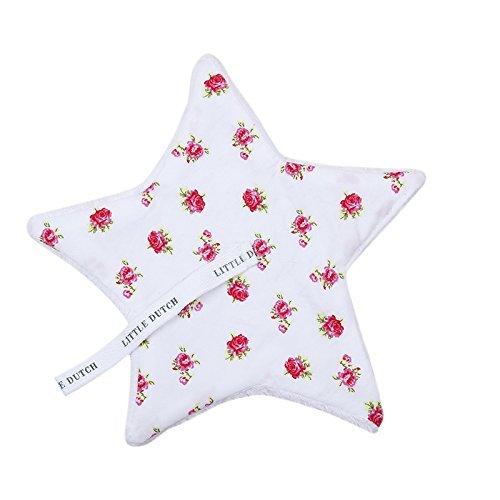 Preisvergleich Produktbild LITTLE DUTCH 3981 Schnullertuch weiß mit rosa Rosen