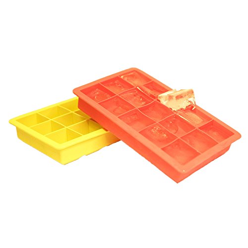 2er Pack – 15er Silikon Eiswürfelform, Pralinenform, Schokoladenform etc. | 100% BPA Frei | geschmacksneutral und geruchsfrei | Maße 33x33mm - 6