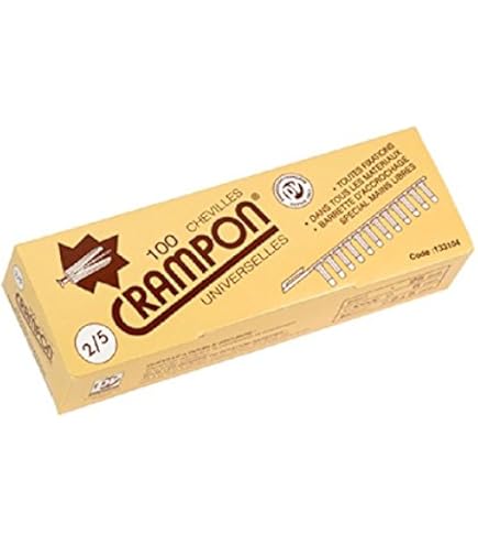 Chevilles universelles polypropylène Crampon marron 8mm pour vis 4 à