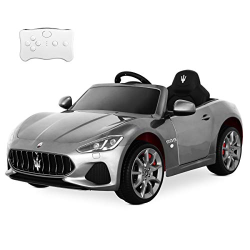 Playkin- Coche Infantil de batería, Color (Maserati Plata)