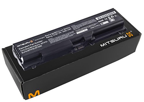 Mitsuru® 4400mAh Notebook Laptop Akku Batterie für IBM Lenovo ThinkPad SL510 L-410 L-412 L-510 L-512 SL-410 SL-410 2874 SL-410-k SL-510-2847 SL-510-2875 SL-510 T-410 T-510 T-510-i W-510 SL-510 - 3