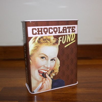 Klang und Kleid MT7515 Spardose Chocolate fund, Metall, braun, 9.0 x 4.5 x 11.5 cm - 2