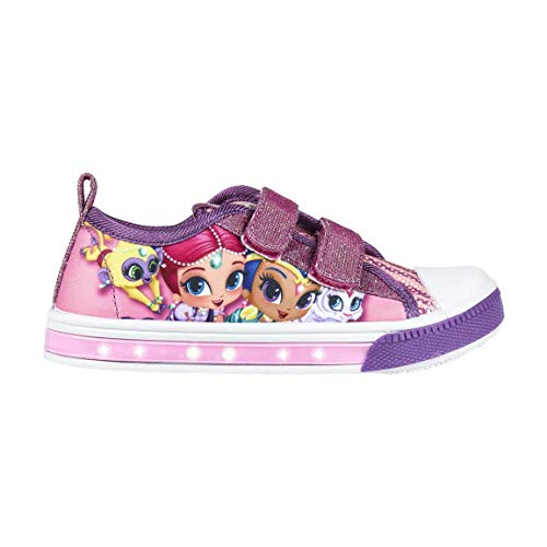 Cerdá Zapatilla Loneta Luces Shimmer and Shine, Niña, (Rosa C07), 24 EU
