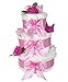 Price comparison product image Dubistda Large Nappy Cake Roses in Pink for Girls - Gift for the Birth of a Child - Cute Nappy Cake