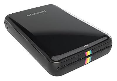 Polaroid ZIP Mobile Printer - Imprimante équipée de la technologie d’impression sans encre ZINK - Compatible avec les appareils iOS & Android - noire