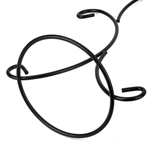 ROSENICE 2-Haken-Glas Christbaumkugel Eisen hängen Ständer Halter Hausgarten Dekor (schwarz) - 4