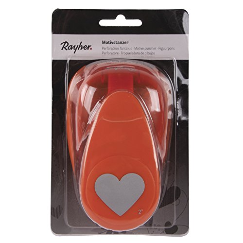 Rayher Motivstanzer Herz ø 5cm, 1 2/5 Zoll, geeignet für Papier/Karton bis zu 200g/m² - 3