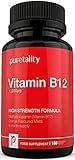 Vitamin B12 Methylcobalamin 1000mcg 180 Tablets (6 Month Supply) - 100% MONEY BACK GUARANTEE – High Strength Methylcobalamin B12 Sublingual Tablets Suitable for Vegetarians by Puretality