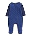 Mamas and Papas Baby-Boys Zip All-in-One Starred Bodysuit, Blue, 9-12 Months