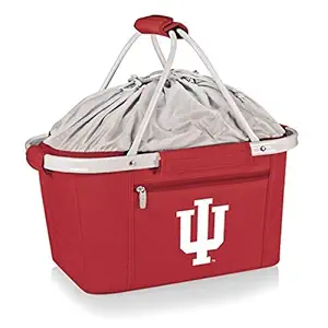 Picnic Time 645-00-100-674-0 Indiana University Hoosiers Digital Print Metro Basket Red