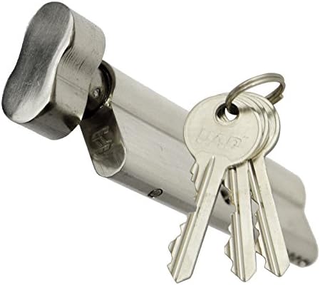 Tradelocks 40T/55 (35T-10-50) 95mm Nickel Standard Security Thumb Turn Euro Cylinder Door Lock