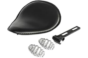 CRAFTRIDE Solo Bobber Schwingsattel BR18 für Yamaha XV 1100/125/ 250/535/ 750 Virago, XV 1600 A Wild Star, XV 1700 Road Star Warrior, XV 1900 Midnight Star, XV 950/ XV 950 R/XV 950 Racer schwarz