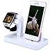 Produktbild FACEVER 2-in-1 Ladestation Docking Station Kompatibel mit der iWatch-Serie 3/2/1, Ladegerät Docking Station iPhone X 8 7 6 Plus 5 5C, iPod - Weiß