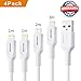 Produktbild iPhone Ladekabel, ASharm Lightning Kabel 4 pack- 2*1m +2m+3m [Lebenslange Garantie] - Lightning Ladekabel für iPhone X 8/8 Plus 7/7 Plus 6S/6S Plus 6/6 Plus 5S 5C 5, iPad Air/Air 2, iPad mini 2/3/4, iPad 4 - Weiß
