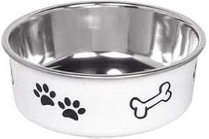 Nobby Gamelle en Acier Inoxydable Fusion antidérapante, Blanche, 13 cm, 0,5 l, 1 pièce