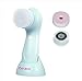 eBasic Rechargeable Facial Cleansing Brush, Electric Vibrating Sonic Waterproof Face Brush Cleansing System with 3 Brush Heads for Facial Exfoliating, Massaging, Microdermabrasion, Pore Minimizer, Helps with Acne, Dark Spots, and Blackheads