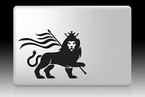 Rasta Lion MacBook Decal Matt Black 11" 13" 15" 17" air pro retina