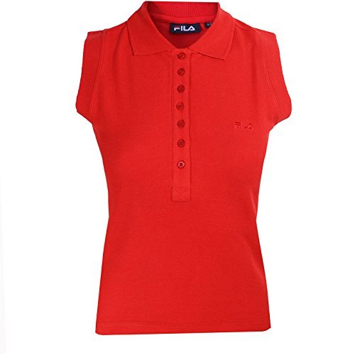 Fila Polo Anguille Femmes Chinois Rouge sans Manche Golf, Tennis Haut Sport