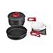 Produktbild FairytaleMM Dark Gray,CW-C29 Outdoor Camping Kochtopf Set Pot Pan Schüssel Geschirr für 1-2 Personen (Farbe: Dunkelgrau)