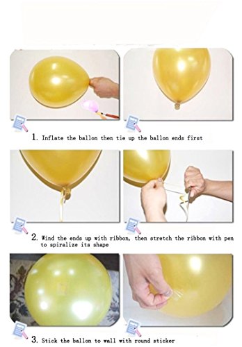 PuTwo 100 Luftballons metallic gold Helium Ballons für Hochzeit Partydeko Geburtstag – Gold - 6