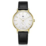 DuFa Unisex Analog Quarz Uhr mit Leder Armband DF-9001-04