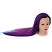 Training Head Hairdressing Mannequin Manikin Doll Multicoloured 100% Synthetic Fiber Hair (Table Clamp Holder Included) ESACH2P