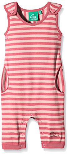 Little Green Radicals Baby-Girls Sunset Stripe Dungarees, Pink, 6-9 Months