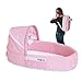 LulyBoo Baby Lounge to Go, FOLDABLE Baby Bassinet / Travel Bed / Cot (Pink Dots)