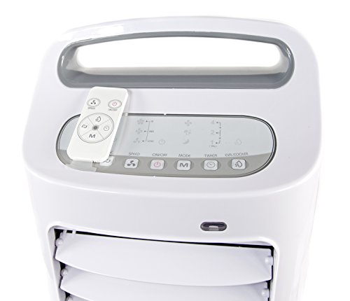 Mobiles Klima-Gerät 60W 6L sehr leise Air-Cooler 3 in 1 Timer-Funktion Fern-Bedienung LED-Display weiß ohne Schlauch Ventilator Klima-Anlage Kühler Raum-Lüfter Luft-Erfrischer Lüftung - 8