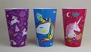 Perpetual Bliss 2 Pcs Reusable and Washable Food Box Theater Style Popcorn Tubs Bowl Plastic Container Bucket Birthday Return Gifts-Multi Color (Pack of 2)