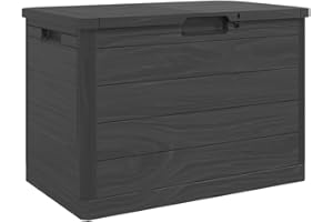 vidaXL Boîte à coussins d'extérieur anthracite 77,5x44,5x53 cm PP, conteneur à coussins, boîte à coussins de jardin, boîte, boîte de rangement