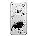 Price comparison product image For iPhone 7 Case, CrazyLemon Soft TPU Silicone Ultra Slim Transparent Back Rubber Bumper Clear 3D Creative Pattern Design Flexible Shock-Absorption Protective Cover Case for iPhone 7 4.7 inch - Space