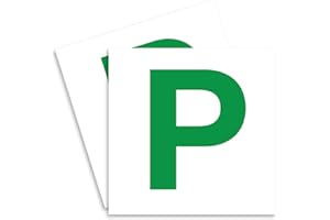 ARVO 2 Pack Magnetic P Plates for Cars – Strong & Thick Learner Plates – No Melting, No Blow Off, Easy to Move Without Scratching Paint – 178mm x 178mm UK Road Legal Driver Signs