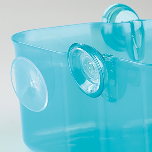 Interdesign 09467EU Power Lock Bubblz Eckkorb mit Saugnäpfen, aqua - 3