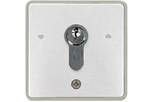 AUTOMATISMOS Y DOMOTICA Selector de llave exterior de superficie de 2 contactos VDS Start-Stop para accionamiento de motores de puertas de garaje, persianas comerciales, automatismos, control de accesos