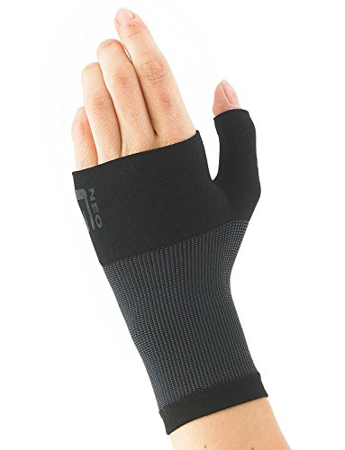 Neo G Airflow - Muñequera y Órtesis para pulgar, Talla L , Calidad de Grado Médico, ligera, transpirable. Ayuda a muñecas débiles, artríticas, esguinces, distensiones, inestabilidad, Unisex G, Negro
