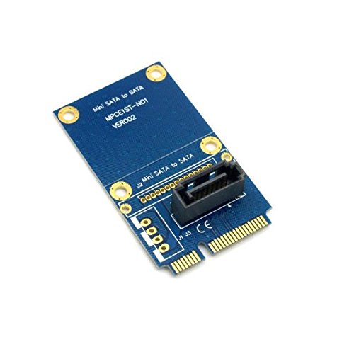 Goliton® EST Werkzeuge mSATA SSD mSATA zu SATA Festplattenadapterkarte mit voller Höhe Riser - Blau