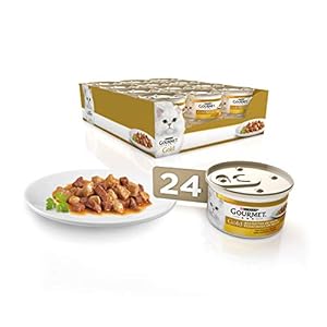 Purina Gourmet Gold Bocaditos en Salsa comida para gatos con Pollo e Higado 24 x 85 g