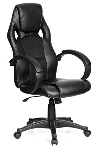 hjh Office GAMING ZONE PRO Gaming-Stuhl Racing schwarz Hhenverstellbar Ergonomisch Rollen | Bequemer Racer Stuhl mit Armlehne | PC Stuhl, Computerstuhl mit Kopfsttze & hoher Rckenlehne hjh Office GAMING ZONE PRO Gaming-Stuhl Racing schwarz Hhenverstellbar Ergonomisch Rollen | Bequemer Racer Stuhl mit Armlehne | PC Stuhl, Computerstuhl mit Kopfsttze & hoher Rckenlehne
